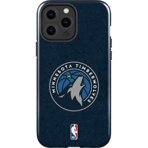 NBA Minnesota Timberwolves Distressed iPhone 15 Pro Max Impact Case
